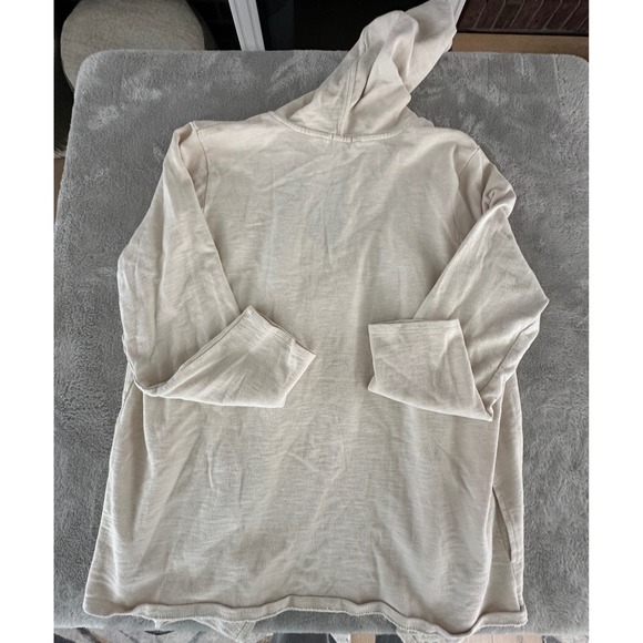 J.Jill Purejill Sweatshirt Cardigan Pockets Hood 3/4 Sleeve Khaki Womens Size XL - Picture 2 of 8